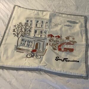 Pottery Barn San Francisco Accent Pillow Cover - Cream and Red
